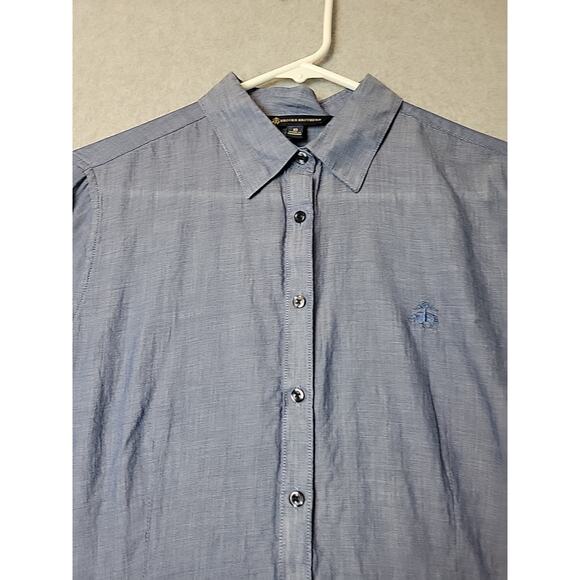 Brooks Brothers 100% Cotton Blue RTS Classic Preppy Button Up Shirt Women's 10 - Picture 3 of 13